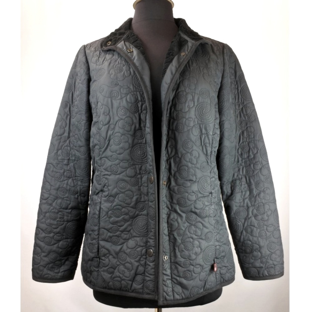 Woolrich Quilted Jacket Black Faux Fur Lining